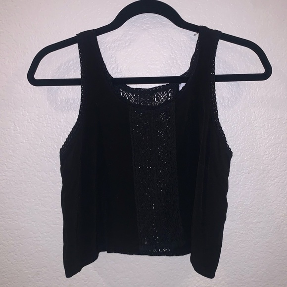 NWOT Very Cute Lacey PacSun Kirra Black Crop Tank Top - Picture 1 of 5